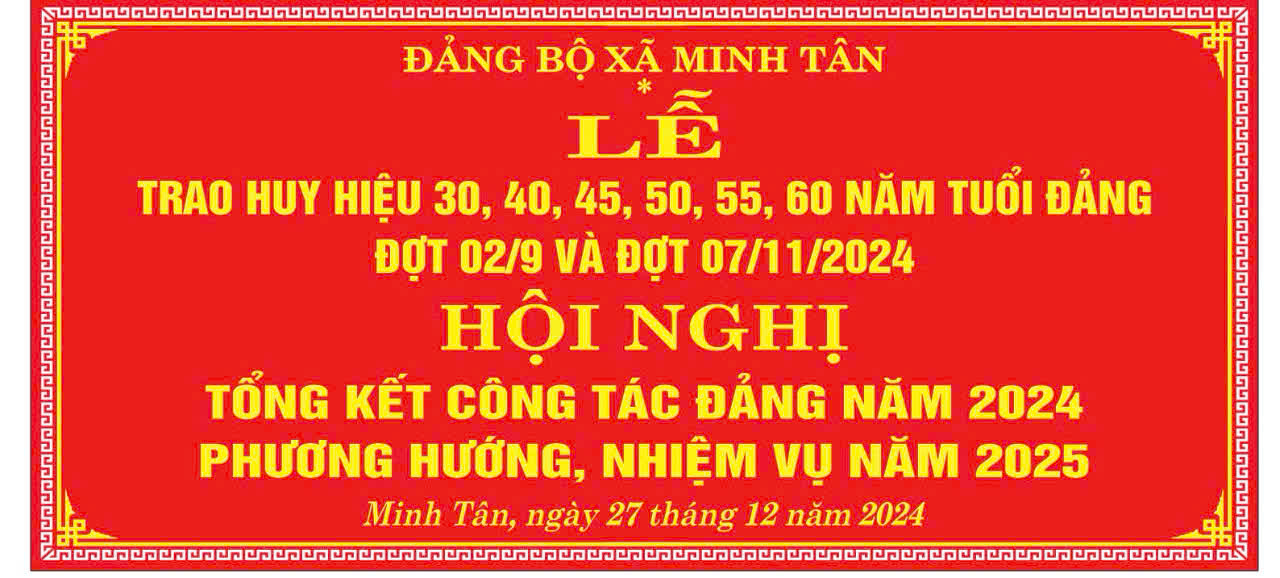 Đảng bộ xã Minh Tân tổ chức Hội nghị tổng kết công tác năm 2024, triển khai phương hướng, nhiệm vụ năm 2025.