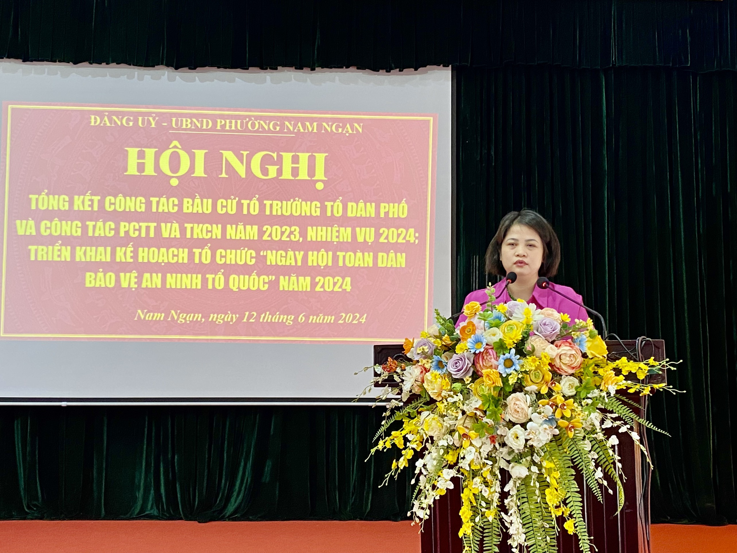 Phường Nam Ngạn tổ chức tổng kết công tác chỉ đạo tổng kết nhiệm kỳ Tổ trưởng tổ dân phố và bầu cử Tổ trưởng tổ dân phố nhiệm kỳ 2024-2026