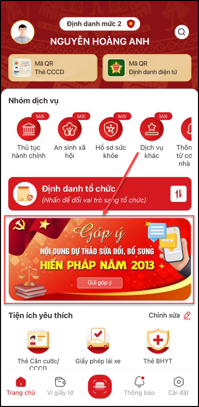 Sửa đổi Hiến pháp 2013: 2 cách góp ý trên VNeID và web VNeID- Ảnh 2.