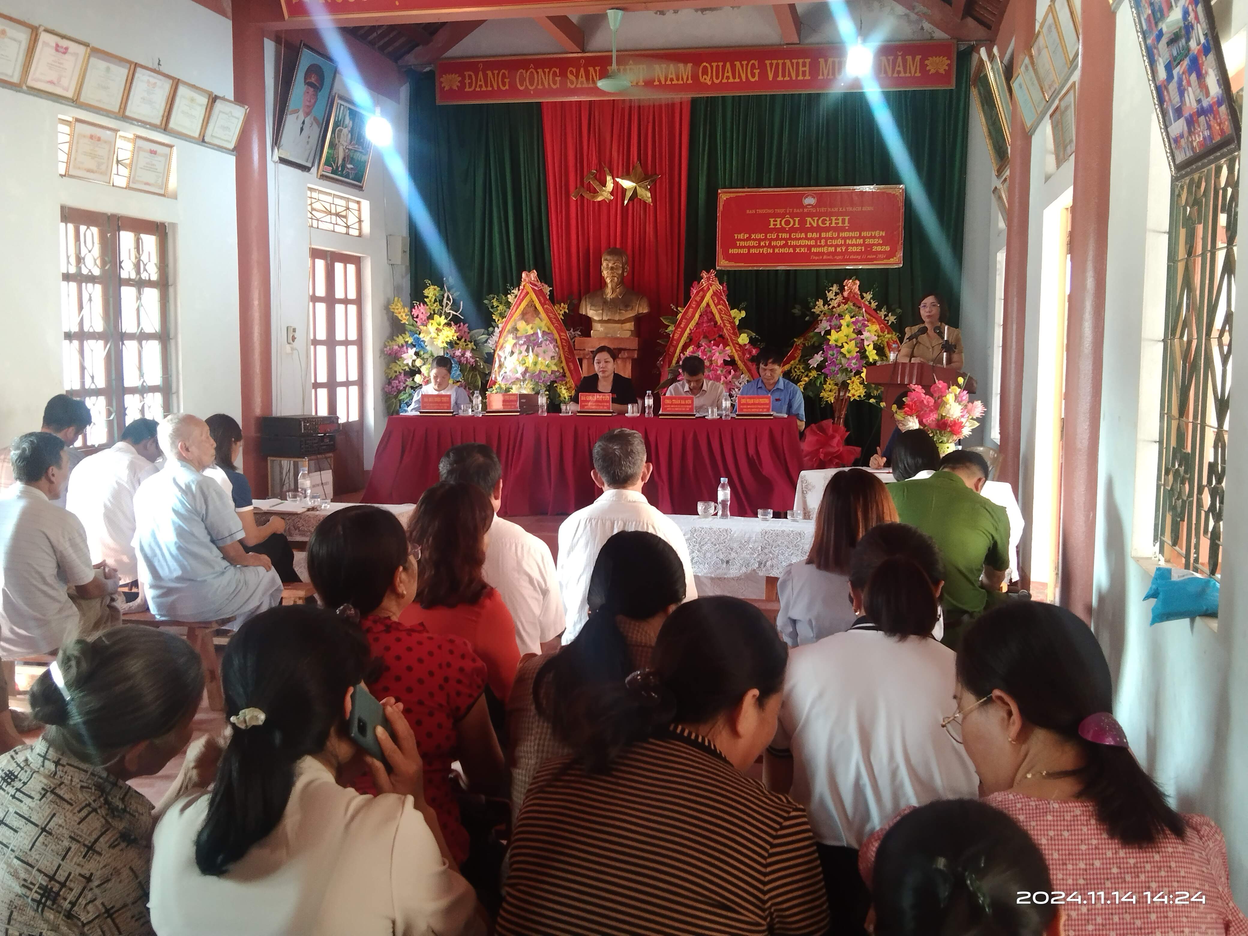 Hội nghị tiếp xúc cử tri của đại biểu HĐND huyện trước kỳ họp thường lệ cuối năm, HĐND huyện khóa XXI, nhiệm kỳ 2021-2026