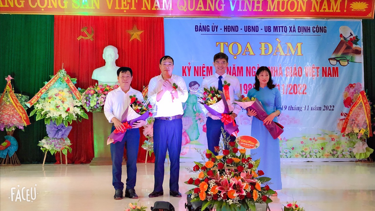 Xã Định Công tổ chức các hoạt động chào mừng kỷ niệm 40 năm ngày Nhà giáo Việt Nam (20/11/1982 - 20/11/2022)
