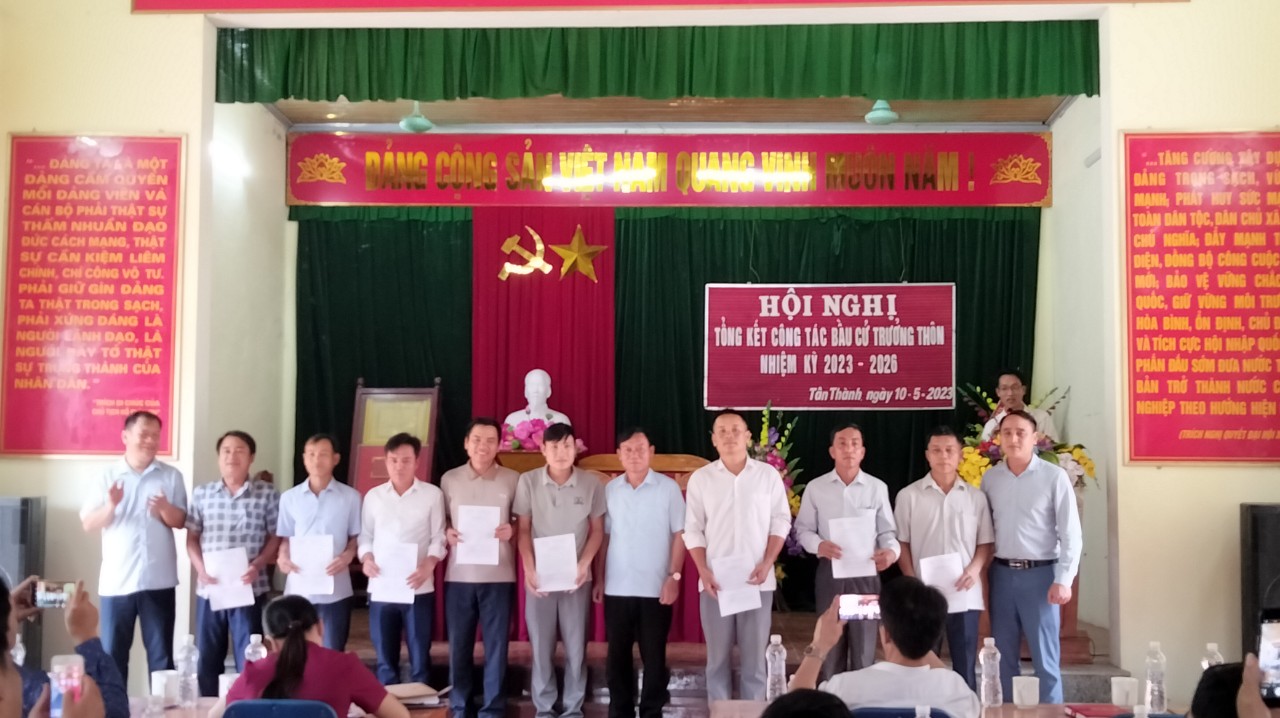 Hội nghị tổng kết công tác bầu cử trưởng thôn nhiệm kỳ 2023-2026