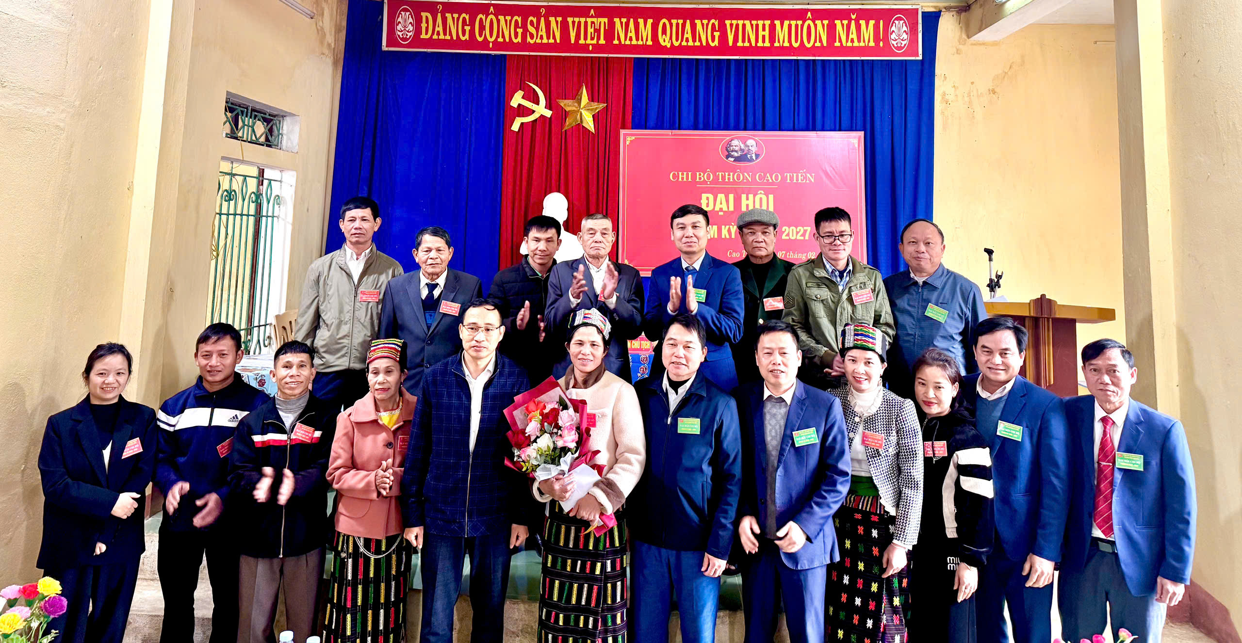 Đảng bộ xã Luận Thành chỉ đạo tổ chức Đại hội Điểm các chi bộ khối nông thôn Tại Chi bộ thôn Cao tiến, nhiệm kỳ 2025-2027