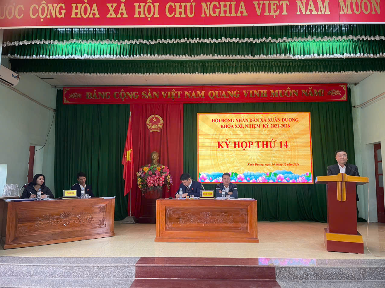 Kỳ họp thứ 14 HĐND xã Xuân Dương khóa XXI, nhiệm kỳ 2021-2026