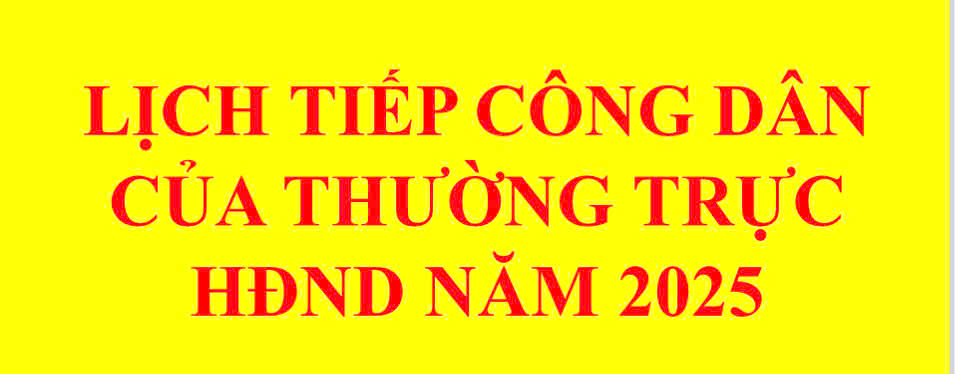 THÔNG BÁO LỊCH TIẾP CÔNG DÂN NĂM 2025 CỦA THƯỜNG TRỰC HỘI ĐỒNG NHÂN DÂN XÃ TẠI TRỤ SỞ TIẾP CÔNG DÂN XÃ THÀNH TÂM