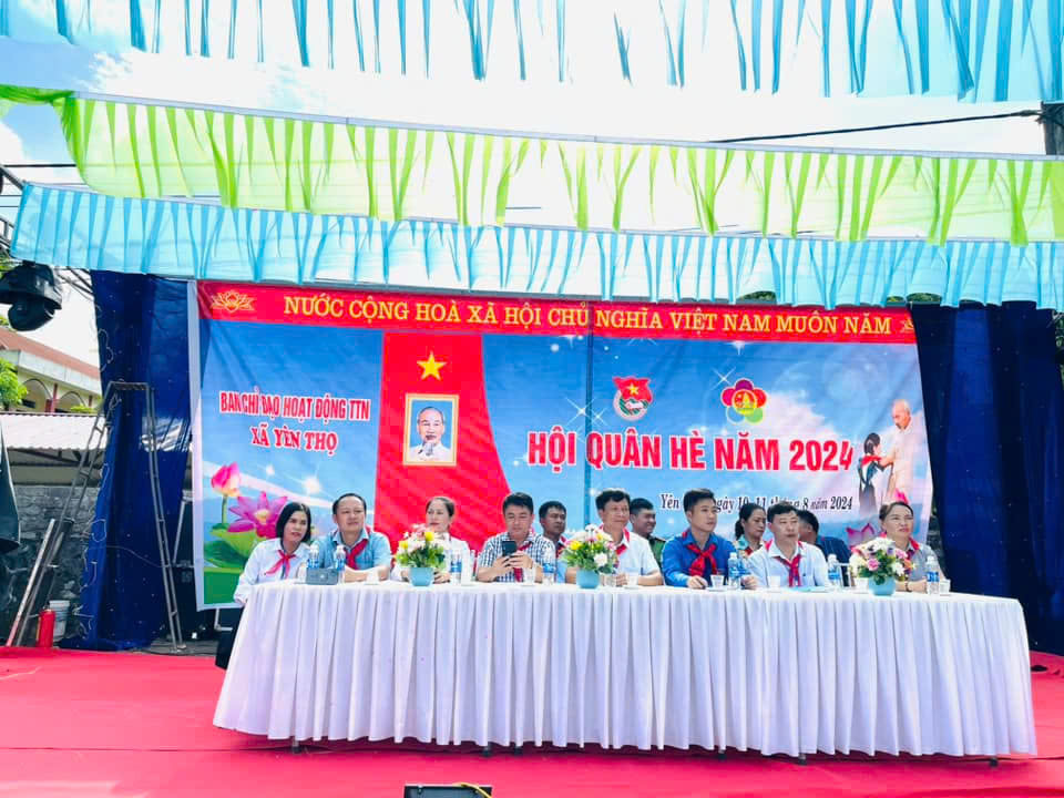 ĐOÀN TNCS HỒ CHÍ MINH XÃ YÊN THỌ TỔ CHỨC THÀNH CÔNG HỘI QUÂN TTN HÈ NĂM 2024