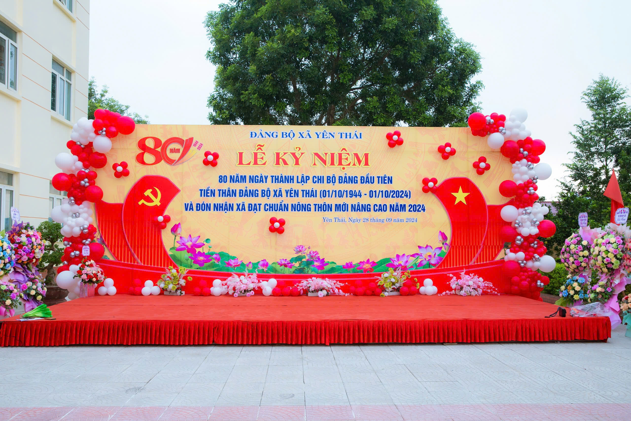 Xã Yên Thái kỷ niệm 80 năm thành lập chi bộ Đảng đầu tiên, tiền thân là Đảng bộ xã Yên Thái ngày 01/10/1944 – 01/10/2024 và đón nhận xã đạt chuẩn Nông thôn mới nâng cao