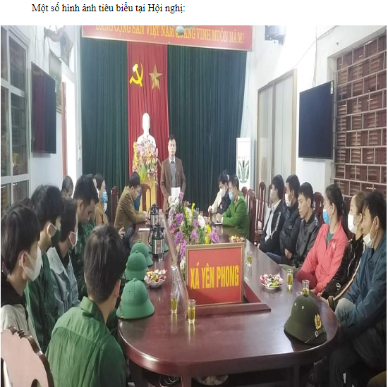 UBND xã Yên Phong tổ chức hội nghị gặp mặt tiễn đưa thanh niên lên đường nhập ngũ năm 2022