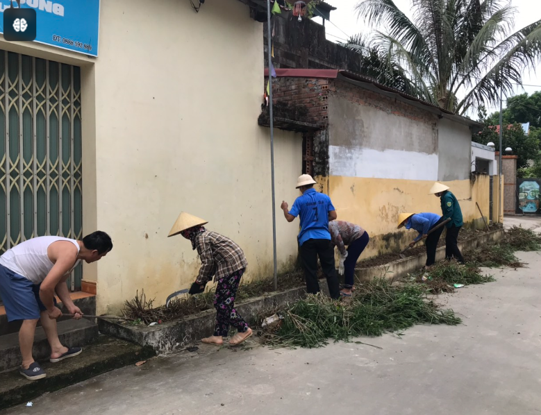 Xã Định Hòa ra quân tổng dọn vệ sinh