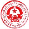 A red circle with a star and a skull on it
Description automatically generated