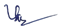 A blue signature on a black background
Description automatically generated