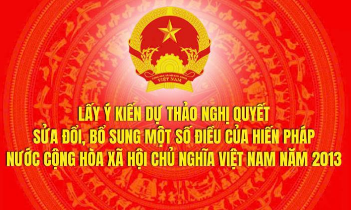 Bài tuyên truyền về tham gia góp ý nội dung sửa đổi Hiến pháp nước CỘNG HÒA XÃ HỘI CHỦ NGHĨA VIỆT NAM năm 2013 và Nghị quyết sửa đổi Hiến pháp năm 2013 .