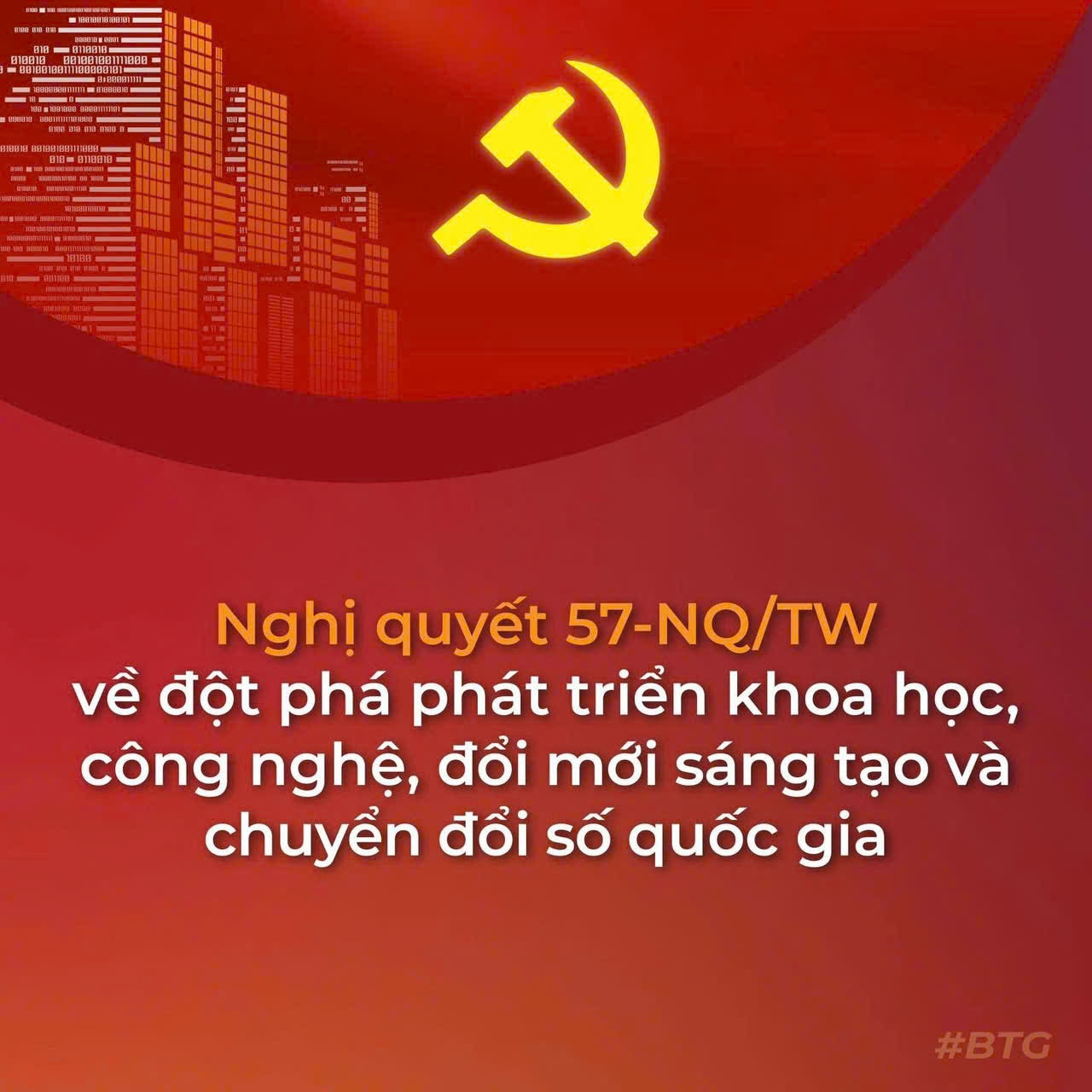 Nghị quyết số 57-NQ/TW ngày 22/12/2024 của Bộ Chính trị về đột phá phát triển khoa học, công nghệ, đổi mới sáng tạo và chuyển đổi số quốc gia