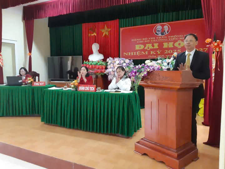 Đại hội Chi bộ trường Mầm Non, trường Tiểu học nhiệm kỳ 2025 - 2027