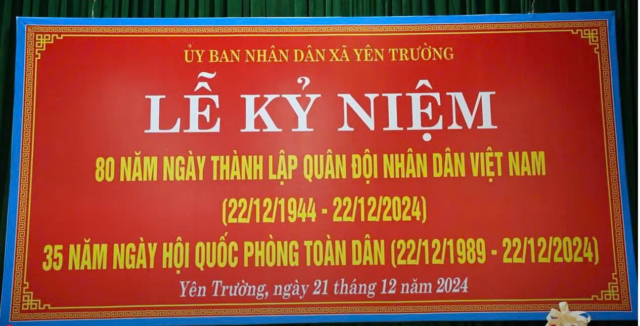 VIDEO Hội Cựu chiến binh xã Yên Trường kỷ niệm 80 năm thành lập QĐND VN