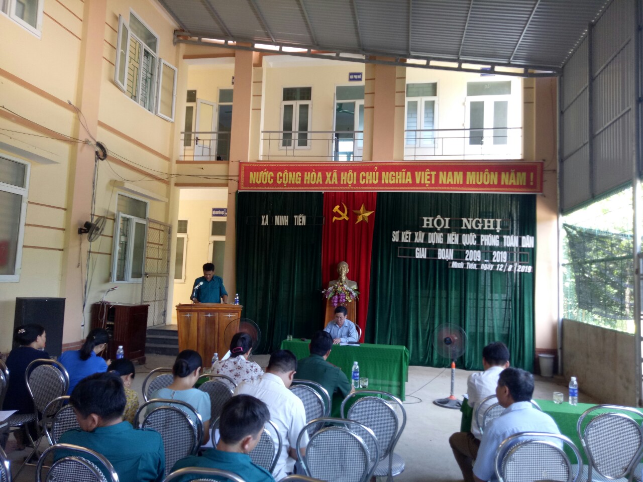 Minh Tiến tổ chức hội nghị sơ kết 10 năm xây dựng nền quốc phòng toàn dân
