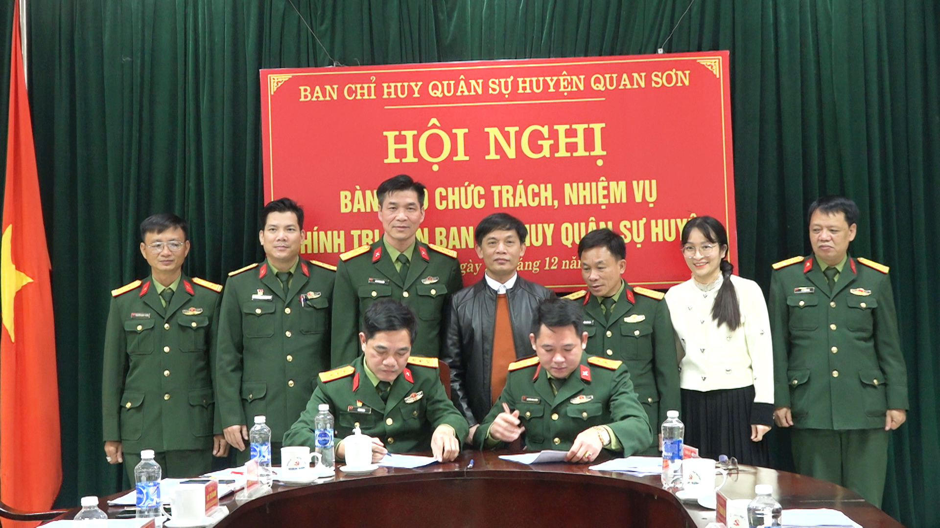 Hội nghị bàn giao chức vụ Chính trị viên Ban CHQS huyện Quan Sơn