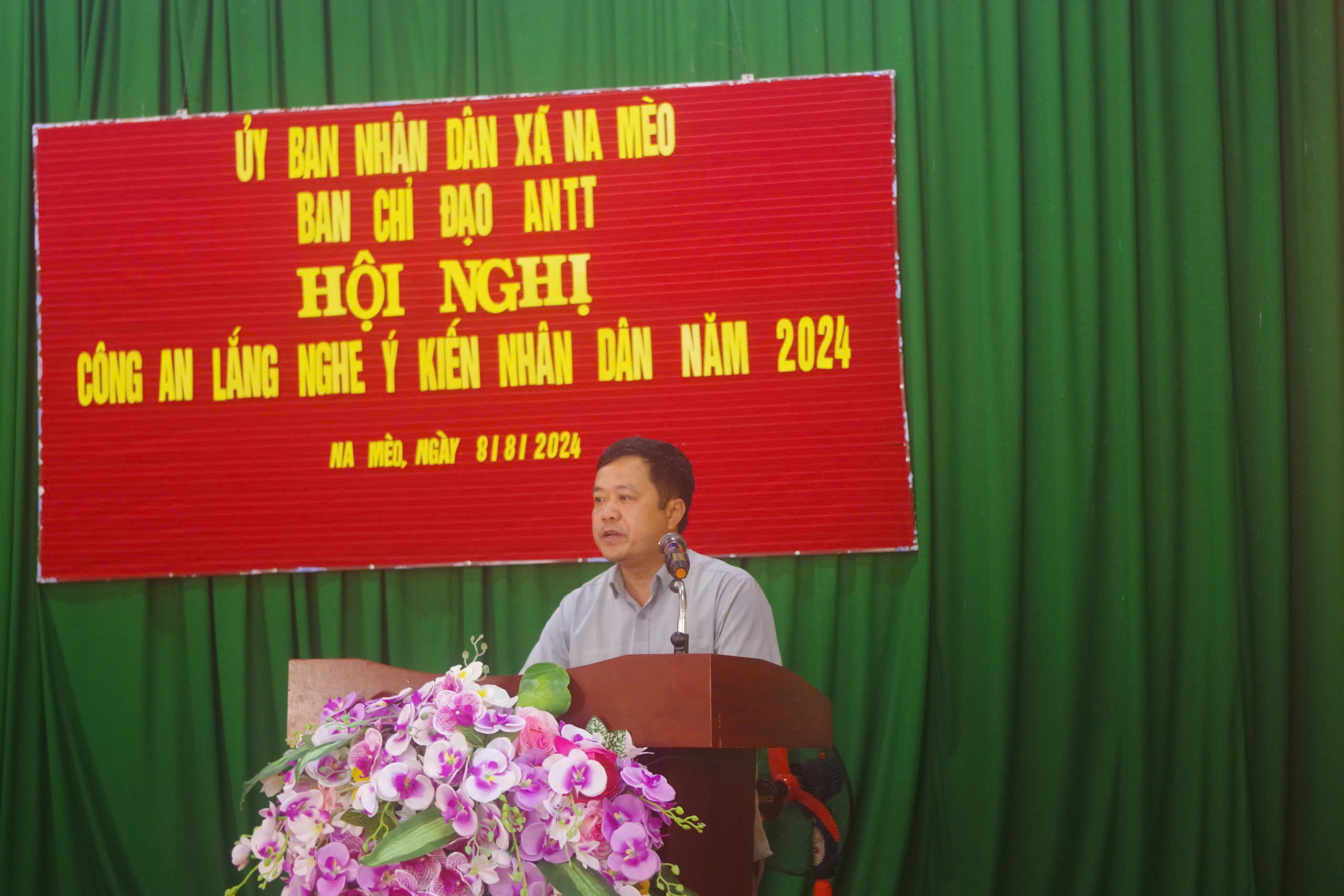 UBND xã Na Mèo tổ chức Hội nghị Công an lắng nghe ý kiến nhân dân