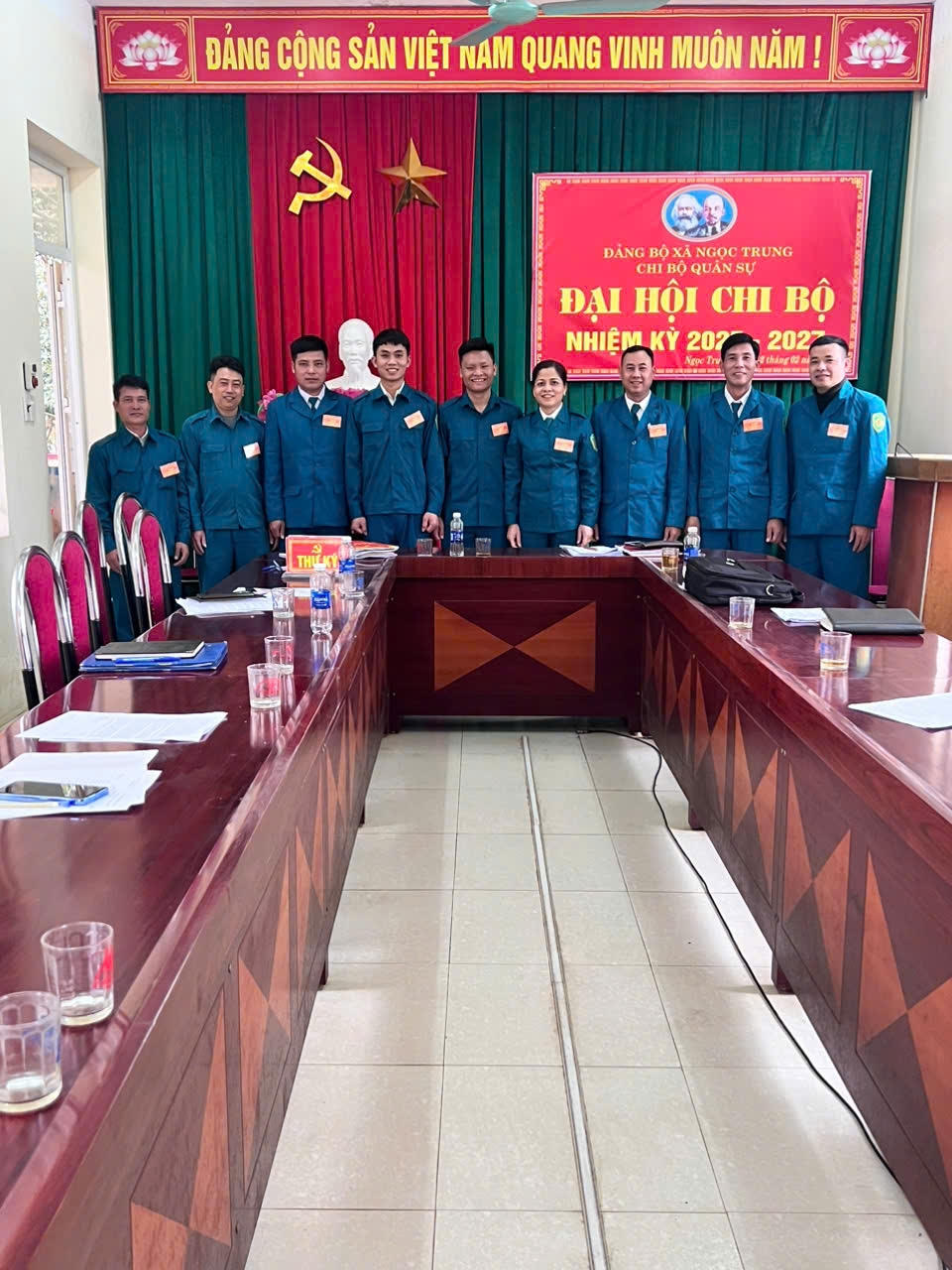 Ban chỉ huy Quân sự xã Ngọc Trung tổ chức Đại hội chi bộ điểm nhiệm kỳ 2025-2027
