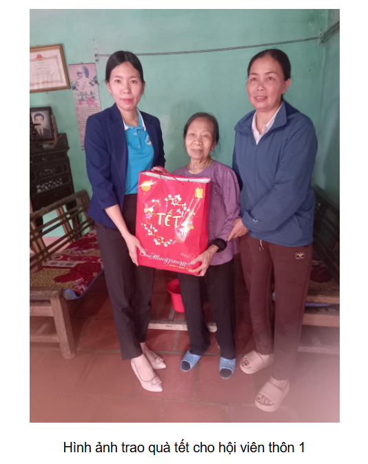 Hội liên hiệp phụ nữ xã Yên Thịnh tặng quà tết cho Hội viên phụ nữ có hoàn cảnh khó khăn và trẻ mồ côi trên địa bàn xã .