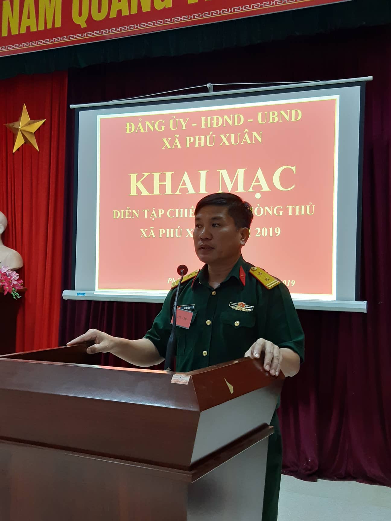 XÃ PHÚ XUÂN TỔ CHỨC “DIỄN TẬP CHIẾN ĐẤU PHÒNG THỦ XÃ NĂM 2019”