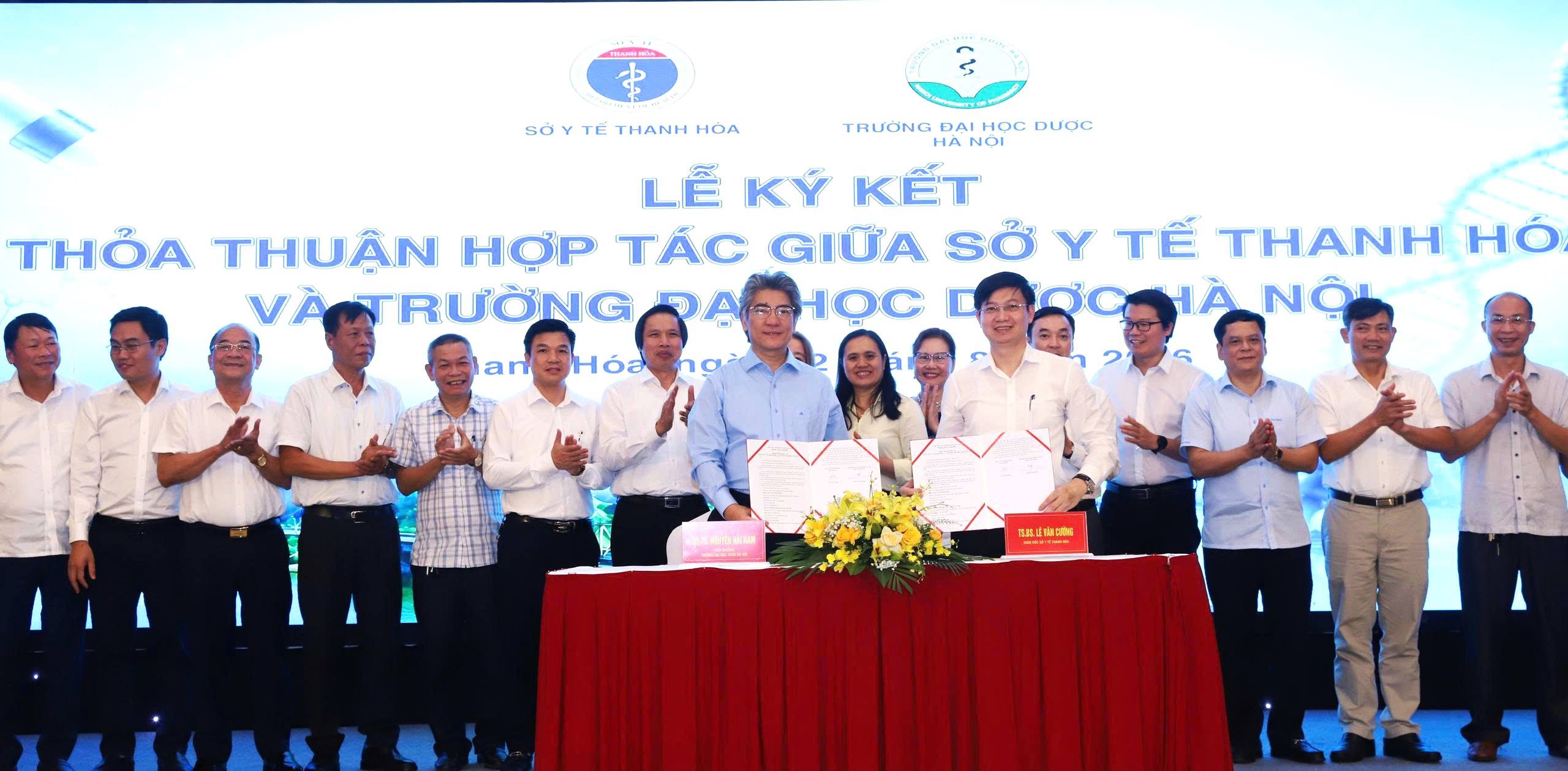 SỞ Y TẾ THANH HÓA TỔ CHỨC HỘI NGHỊ DƯỢC LÂM SÀNG VÀ KÝ KẾT THỎA THUẬN HỢP TÁC VỚI TRƯỜNG ĐẠI HỌC DƯỢC HÀ NỘI