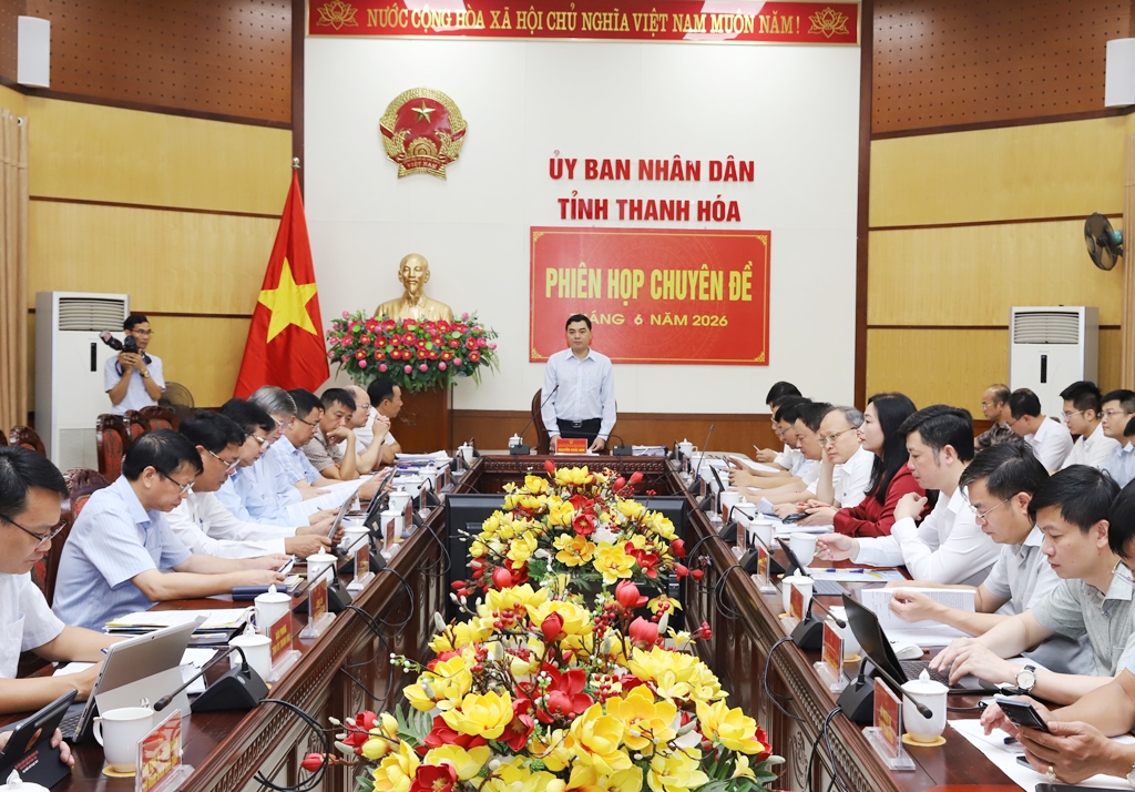 Phiên họp chuyên đề UBND tỉnh tháng 6 năm 2026