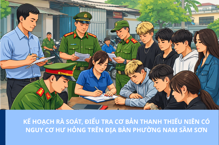 Kế hoạch tổng rà soát, điều tra cơ bản thanh thiếu niên có nguy cơ vi phạm pháp luật trên địa bàn.