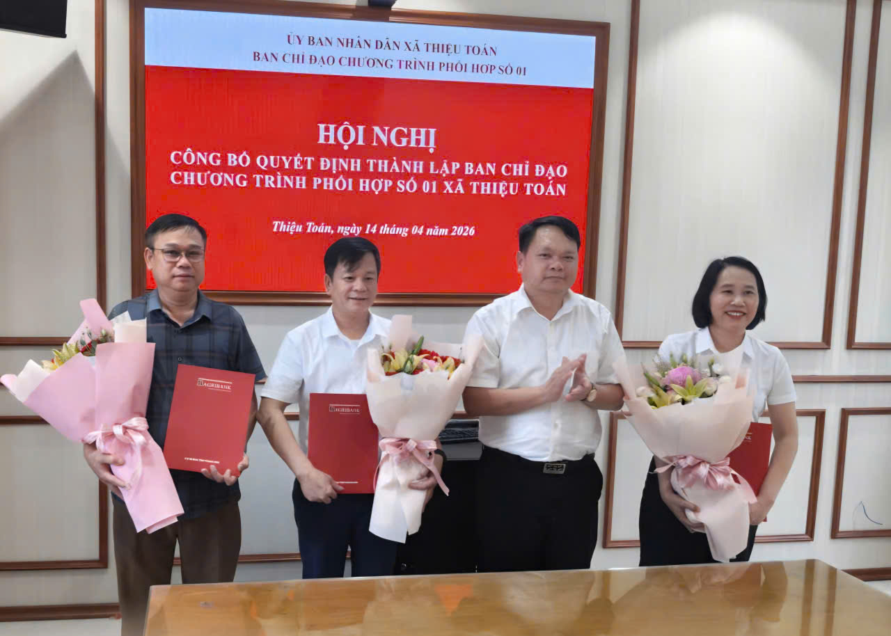 Thiệu Toán vừa tổ chức hội nghị công bố quyết định thành lập Ban Chỉ đạo Chương trình phối hợp số 01