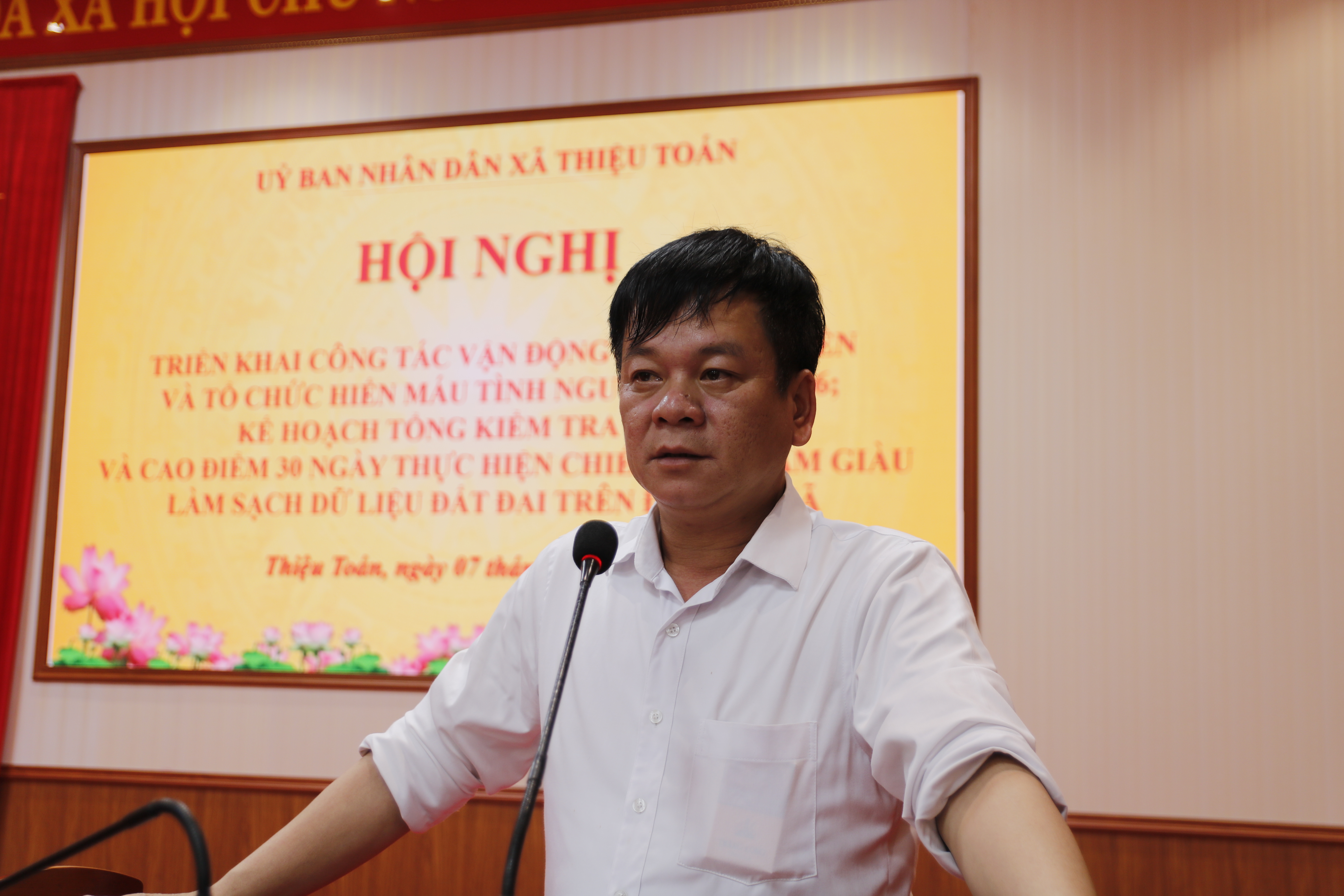 UBND xã Thiệu Toán triển khai công tác vận động, tuyên truyền tổ chức chương trình hiến máu tình nguyện