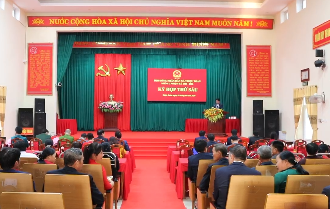 Hội đồng nhân dân xã Thiệu Toán tổ chức kỳ họp thứ 6 và tổng kết hoạt động của hội đồng nhân dân nhiệm kỳ 2021- 2026