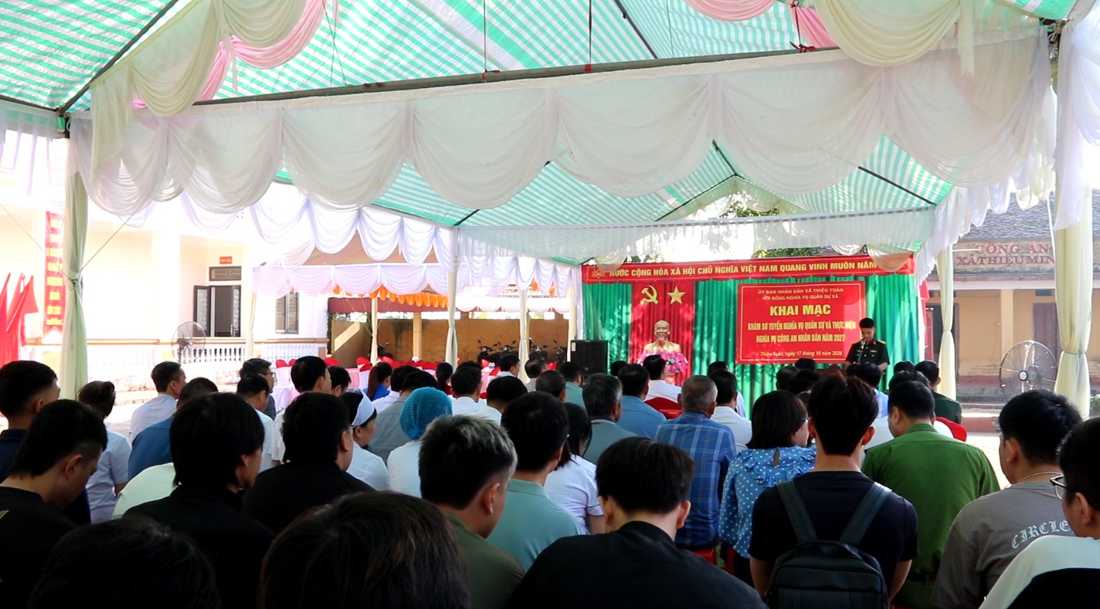 XÃ THIỆU TOÁN TỔ CHỨC KHÁM SƠ TUYỂN NGHĨA VỤ QUÂN SỰ VÀ THAM GIA NGHĨA VỤ CÔNG AN NHÂN DÂN NĂM 2027
