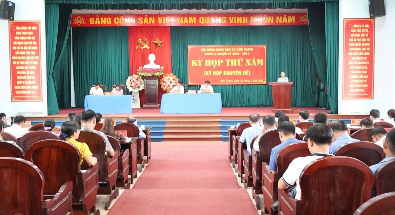 HĐND xã Cẩm Thạch khóa II, nhiệm kỳ 2026 - 2031 tổ chức Kỳ họp thứ 5 (Kỳ họp chuyên đề) để xem xét, quyết nghị nội dung về sắp xếp thôn trên địa bàn xã      