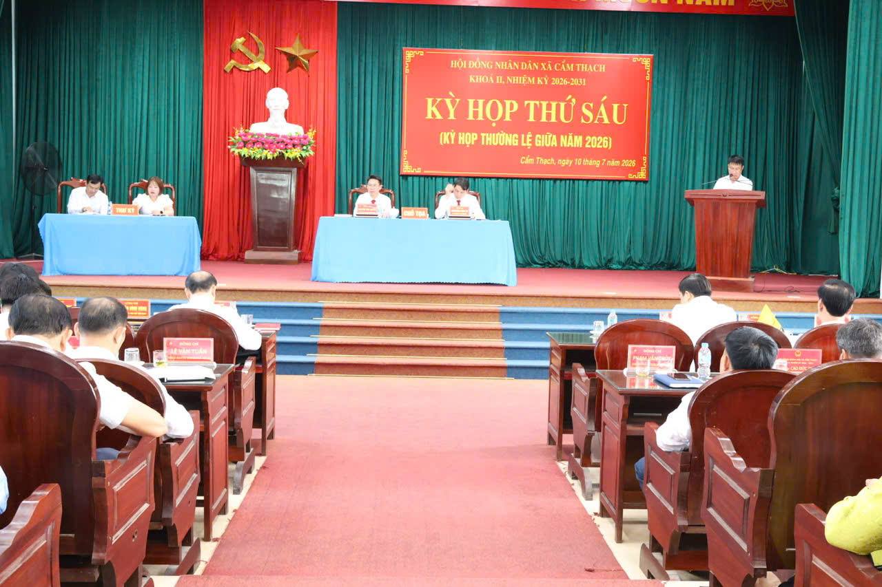 HĐND xã Cẩm Thạch tổ chức kỳ họp thứ 6, khóa II, nhiệm kỳ 2026 – 2031