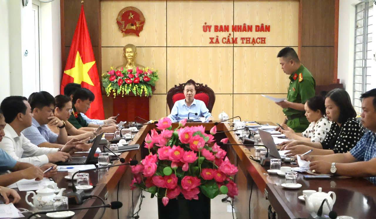 UBND xã Cẩm Thạch xét khen thưởng phong trào toàn dân bảo vệ an ninh Tổ quốc năm 2026