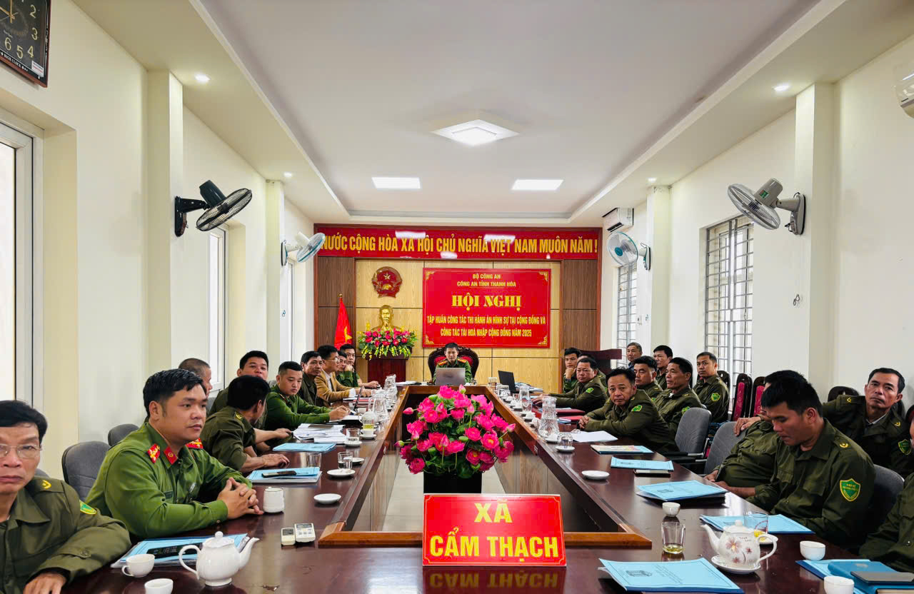 Cẩm Thạch tham gia Hội nghị trực tuyến Tập huấn công tác thi hành án hình sự và tái hòa nhập cộng đồng năm 2025