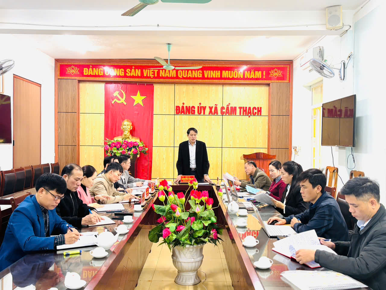 HỘI NGHỊ LIÊN TỊCH THỐNG NHẤT NỘI DUNG CHƯƠNG TRÌNH KỲ HỌP THỨ TƯ HỘI ĐỒNG NHÂN DÂN XÃ CẨM THẠCH KHÓA I, NHIỆM KỲ 2021 – 2026.