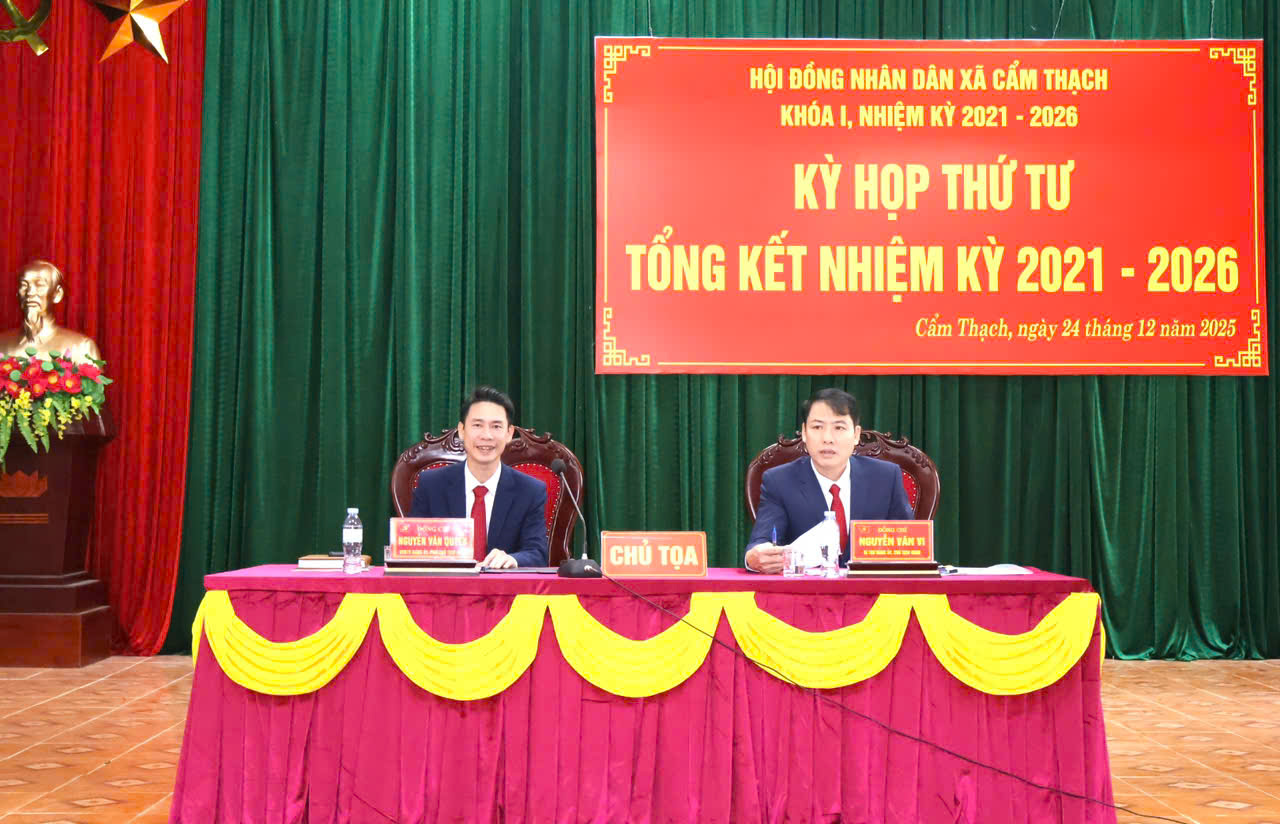HĐND XÃ CẨM THẠCH KHÓA I NHIỆM KỲ 2021-2026, TỔ CHỨC KỲ HỌP THƯỜNG LỆ CUỐI NĂM 2025