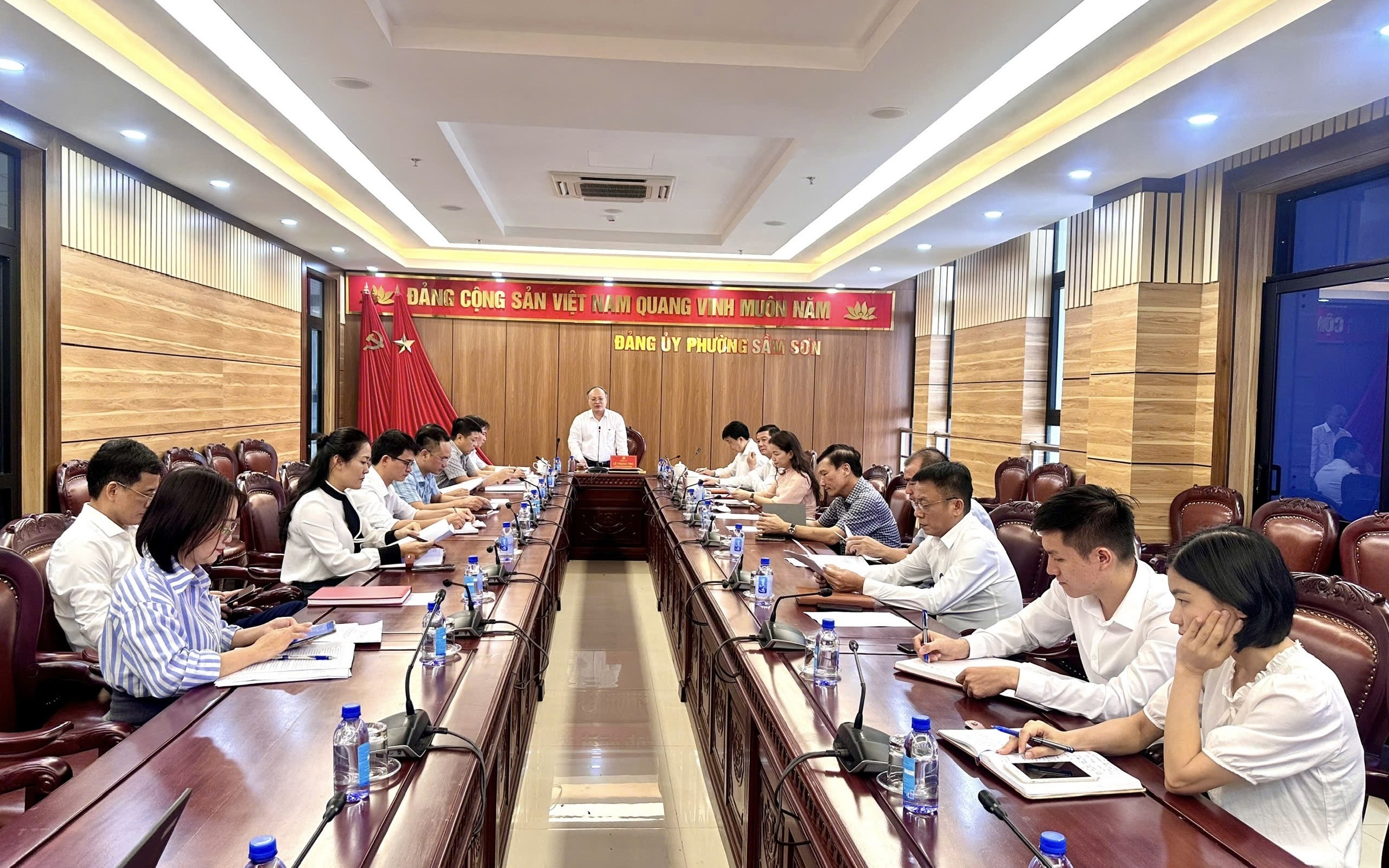 Phường Sầm Sơn: Hội nghị Tiểu ban Tổ chức phục vụ Đại hội đại biểu Đảng bộ phường lần thứ I, nhiệm kỳ 2025-2030.