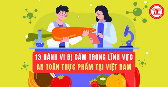 13 HÀNH VI BỊ CẤM TRONG LĨNH VỰC AN TOÀN THỰC PHẨM