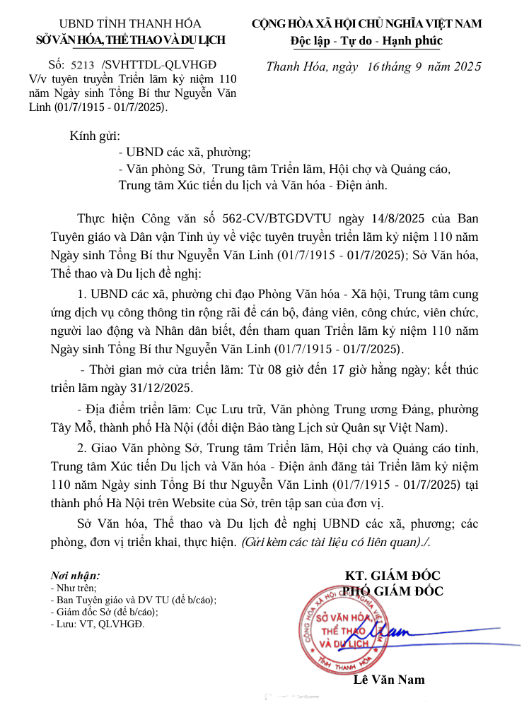Tuyên truyền triển lãm kỷ niệm 110 năm  Ngày sinh Tổng Bí thư Nguyễn Văn Linh  (01/7/1915 - 01/7/2025) 