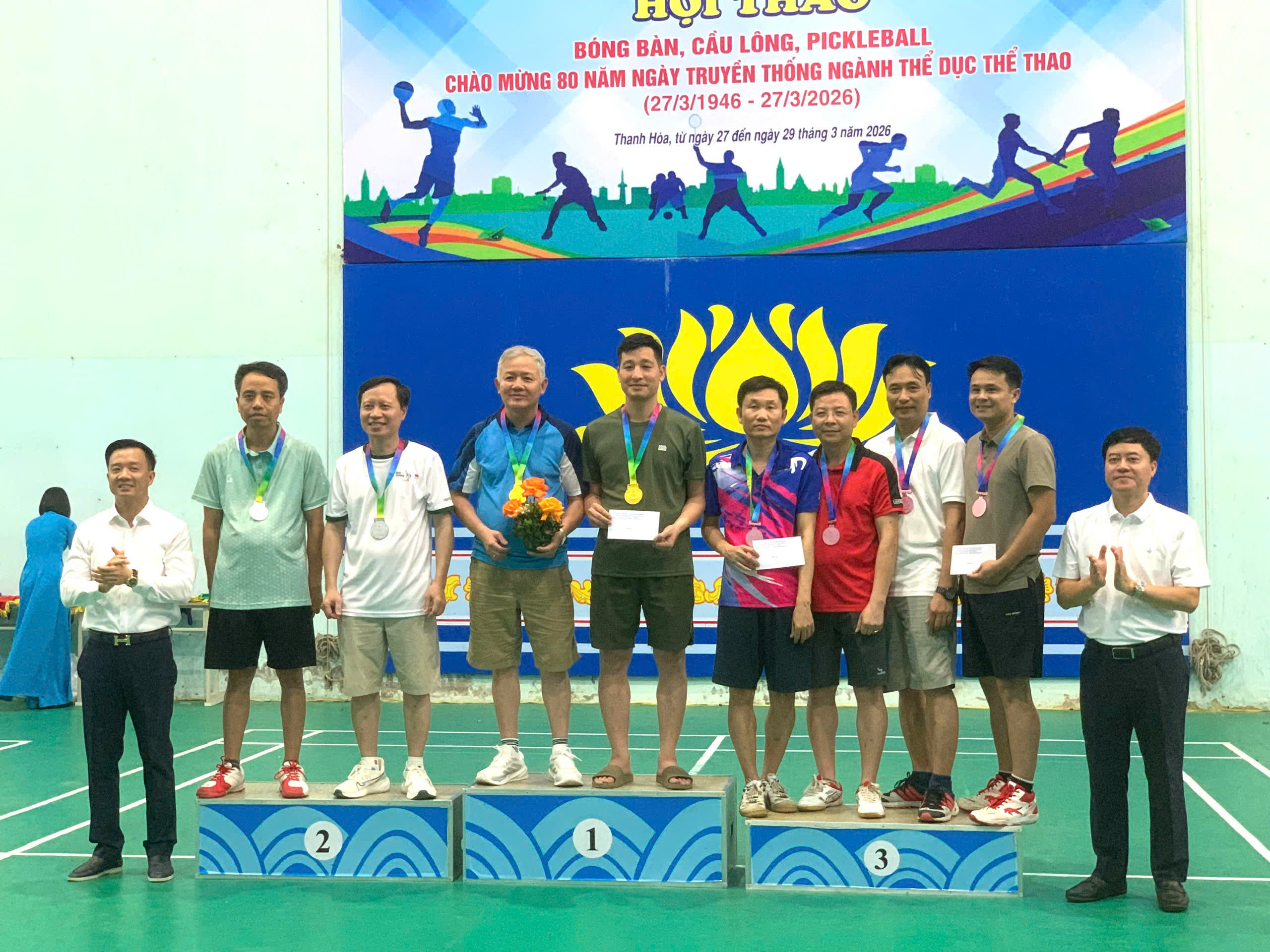 Phường Hạc Thành Nhất toàn đoàn môn Bóng Bàn tại hội thao kỷ niệm 80 năm Ngày truyền thống ngành Thể dục thể thao
