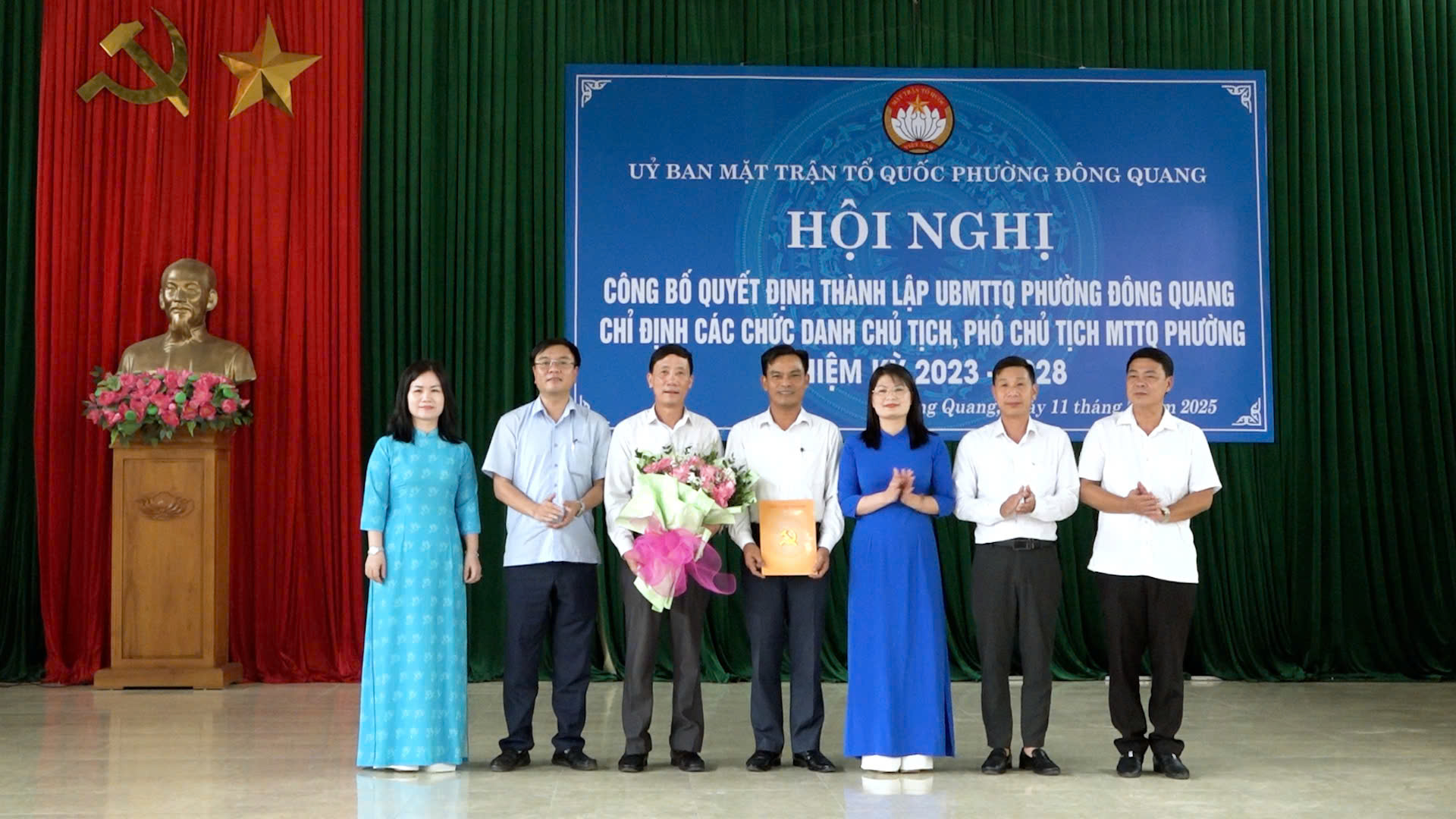 Công bố các quyết định của MTTQ và các tổ chức Chính trị - Xã hội phường Đông Quang