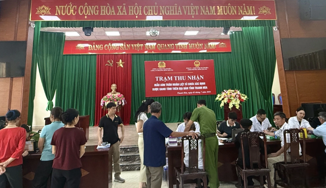 Phường Đông Quang tổ chức thu nhận mẫu ADN thân nhân liệt sĩ chưa xác định được danh tính