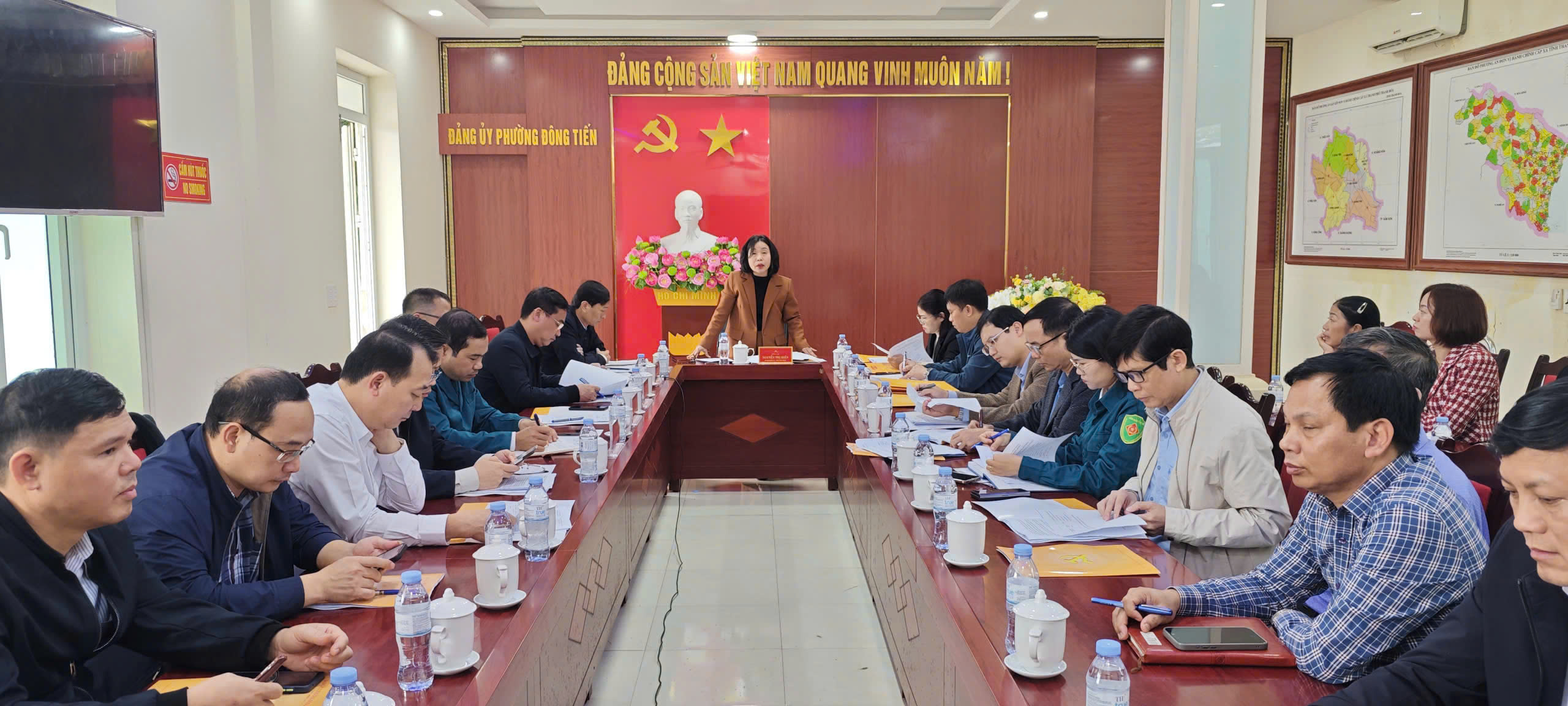 Đảng ủy phường Đông Tiến tổ chức Hội nghị thực hiện quy trình bổ sung Ủy viên Ban Thường vụ, Ủy viên Ban Chấp hành Đảng bộ phường