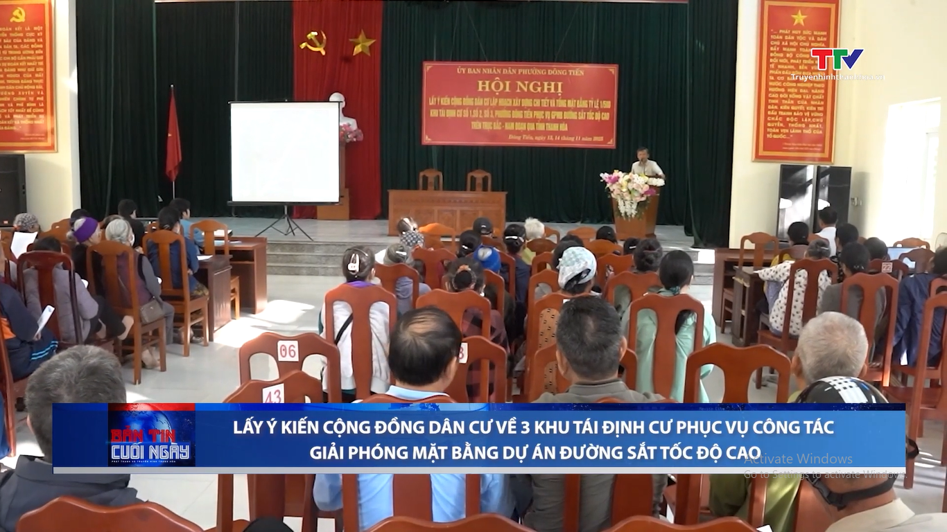 Phường Đông Tiến tổ chức lấy ý kiến cộng đồng dân cư về 3 khu tái định cư phục vụ công tác giải phóng mặt bằng dự án đường sắt tốc độ cao