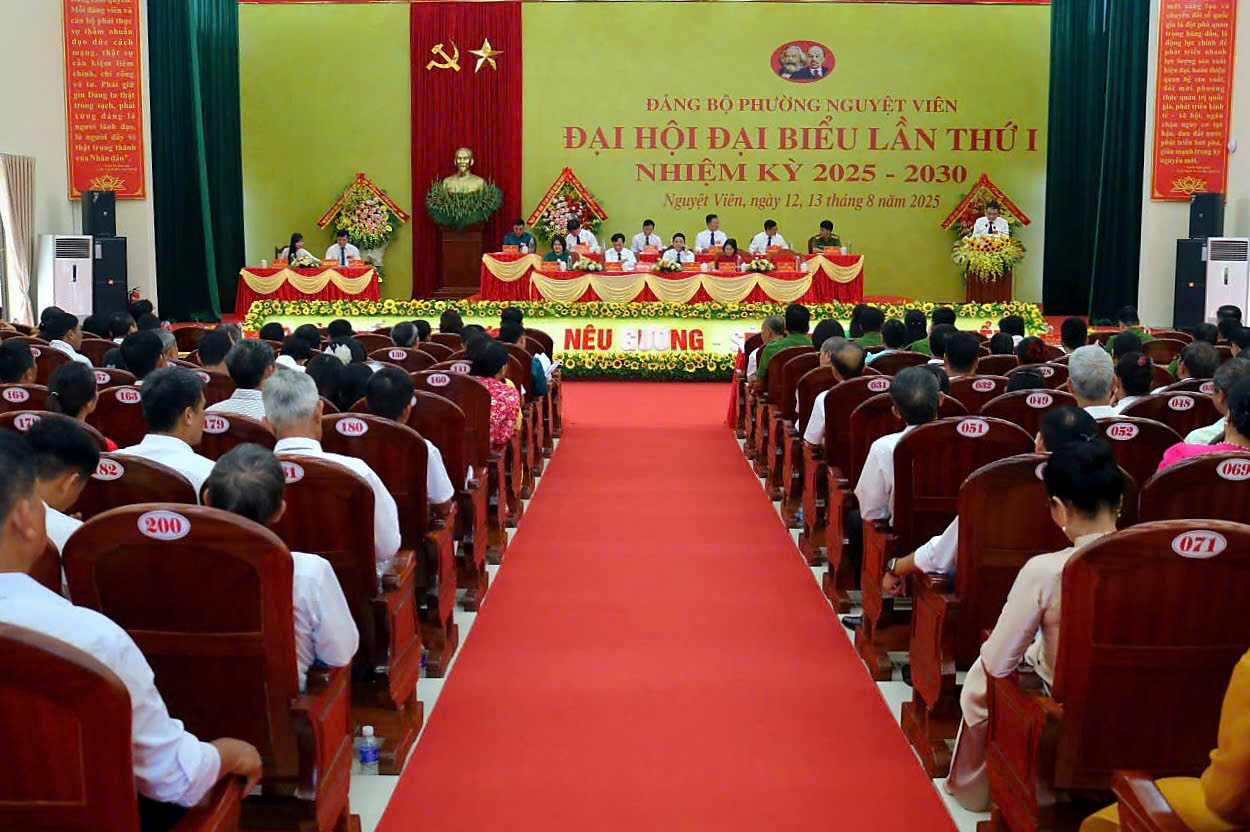 PHIÊN TRÙ BỊ ĐẠI HỘI, ĐẠI BIỂU ĐẢNG BỘ PHƯỜNG NGUYỆT VIÊN LẦN THỨ I, NHIỆM KỲ 2025 – 2030