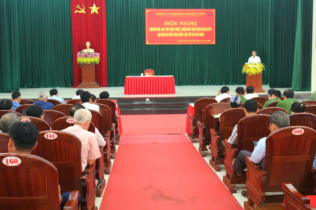 Phường Nguyệt Viên quán triệt, triển khai Nghị quyết Đại hội XIV của Đảng