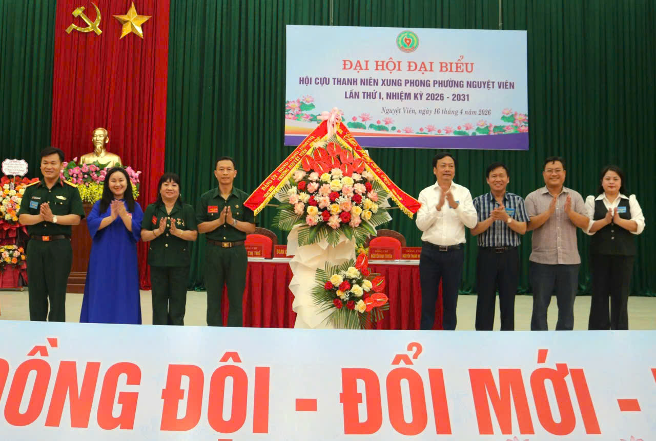 Đại hội đại biểu Hội Cựu Thanh niên xung phong phường Nguyệt Viên lần thứ I, nhiệm kỳ 2026–2031 thành công tốt đẹp