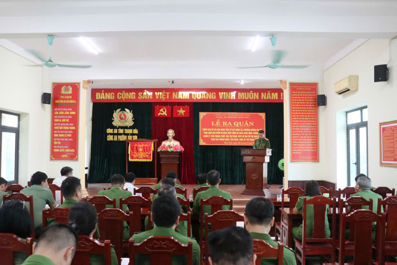 Phường Bỉm Sơn: Ra quân triển khai Đề án xây dựng xã, phường không ma túy; thực hiện Cao điểm 90 ngày đêm tổng rà soát, đấu tranh phòng, chống ma túy và Cao điểm tấn công, trấn áp tội phạm